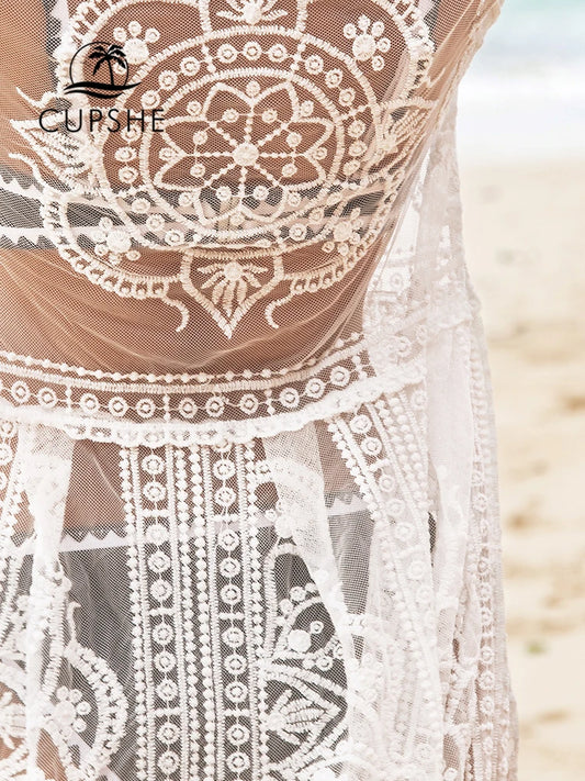 Kimono Long pour Femme - Robe de Plage Longue Élégante