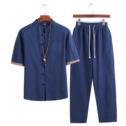 Ensemble Lin Homme Chemise et Pantalon Long Tang