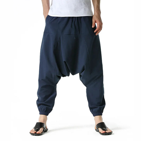 "Souffle du Sud" Pantalon Sarouel Homme en Coton