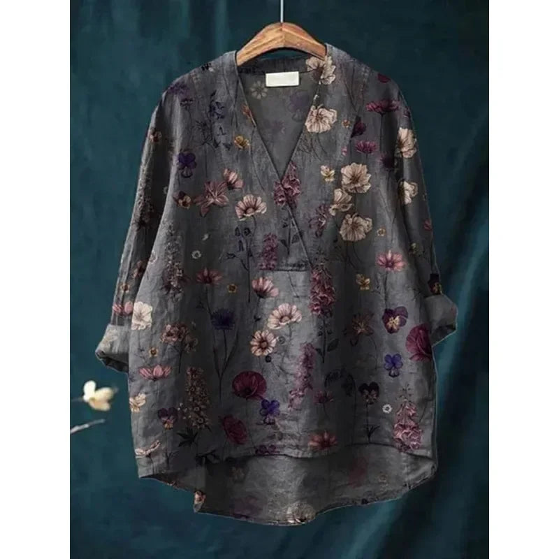 Chemise Femme Lin Imprimé Ethnique