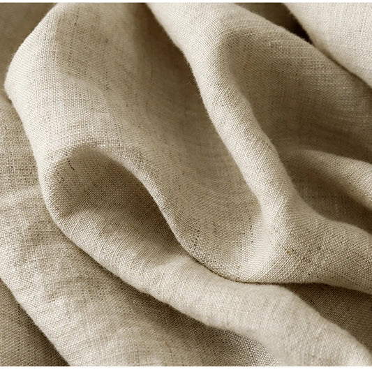 "Hikari" Pantalon large femme en coton et lin | Taille haute fluide, simple et élégant