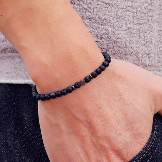 Bracelet en pierres naturelles et hématite