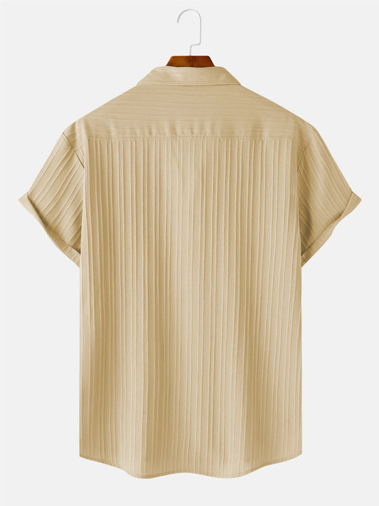 "Takumi" Chemise homme en coton | Manches courtes, coupe droite et élégance minimaliste