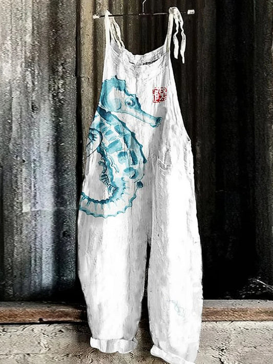 "Santal Douce Brise" Combinaison Femme Japonaise Imprimé Moderne