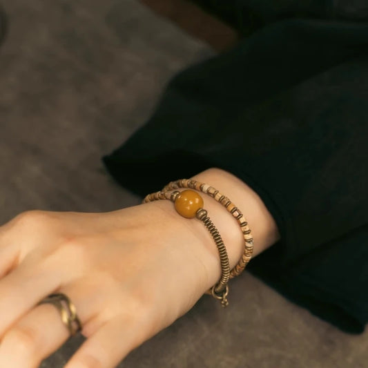 Bracelet Jaspe Paysage ou Jaspe Tacheté Vert ou Bleu – Perles Ethniques Unisexe