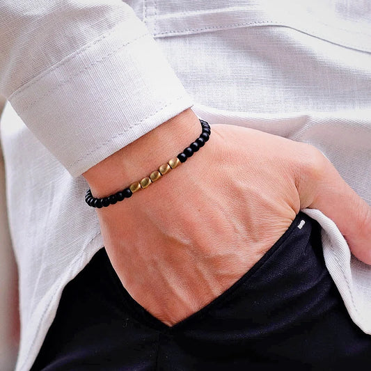 Bracelet porte-bonheur Pierres naturelles et cuivre