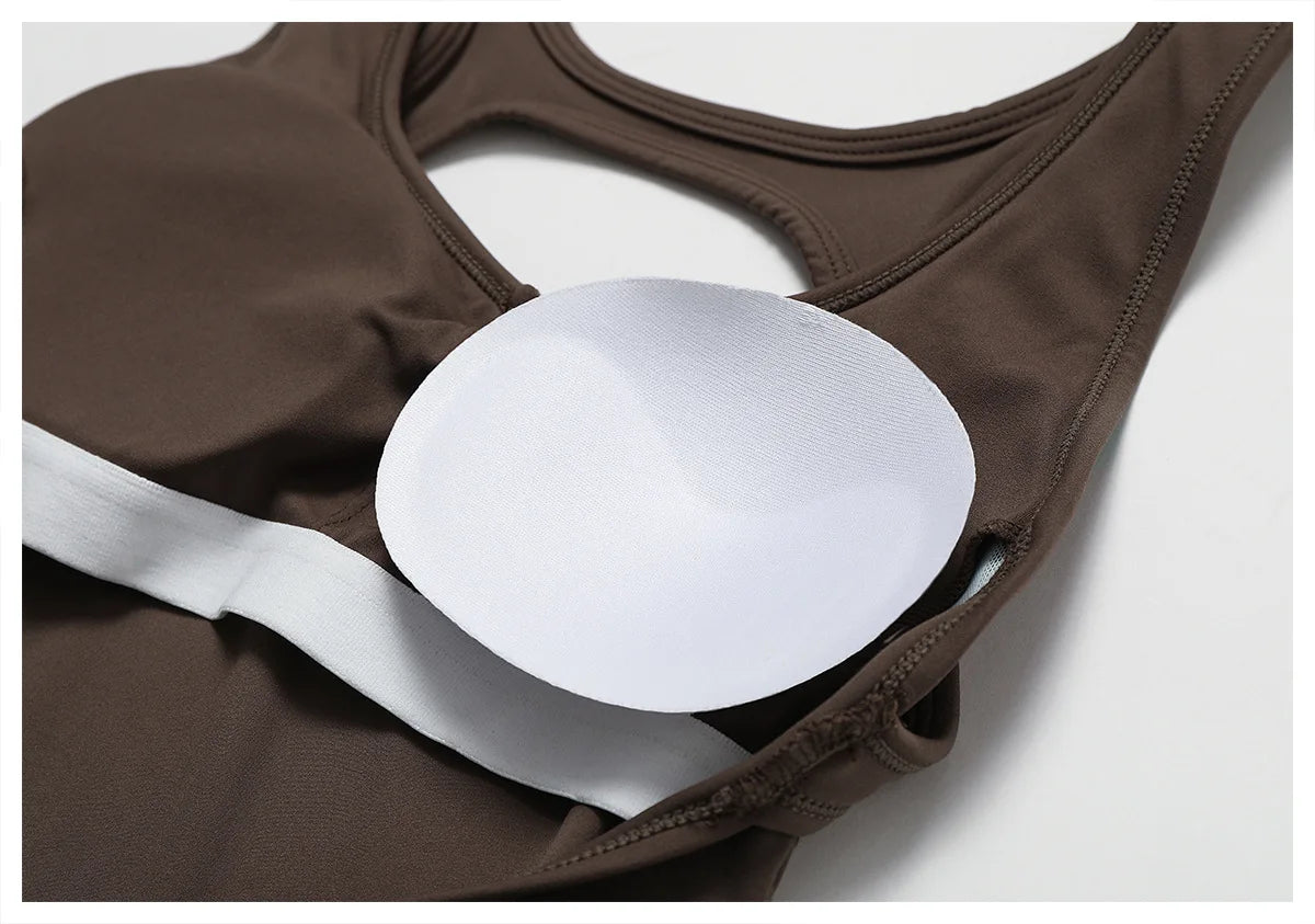 Combinaison de Yoga Femme Dos en V - Tenue de Sport Une Pièce pour Entraînement et Fitness