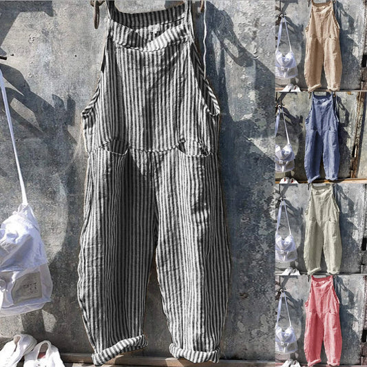 "Nami Bohème" Combinaison Femme à Rayures