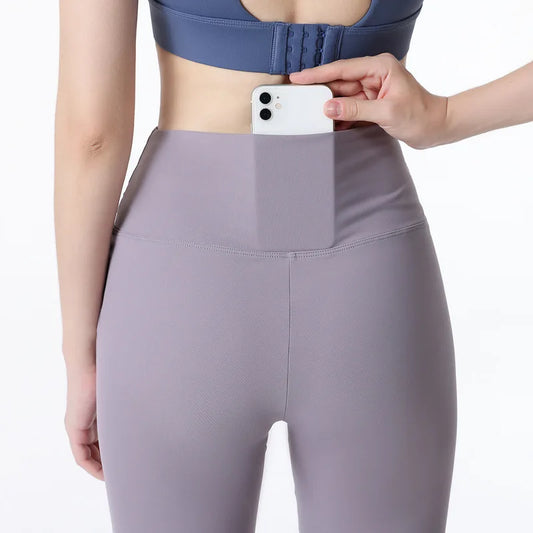 Leggings Yoga Femme Taille Haute Évasés - Pantalon Stretch Fitness Slim Fit