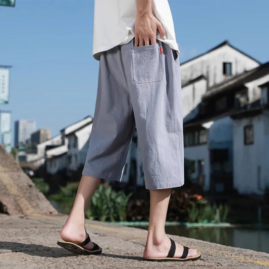 "Terre de Coton" Shorts en lin et coton pour homme