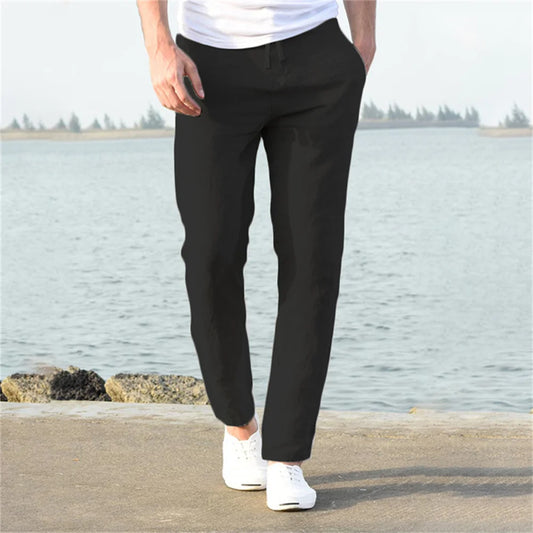 "Jardin Secret" Pantalon en lin pour homme