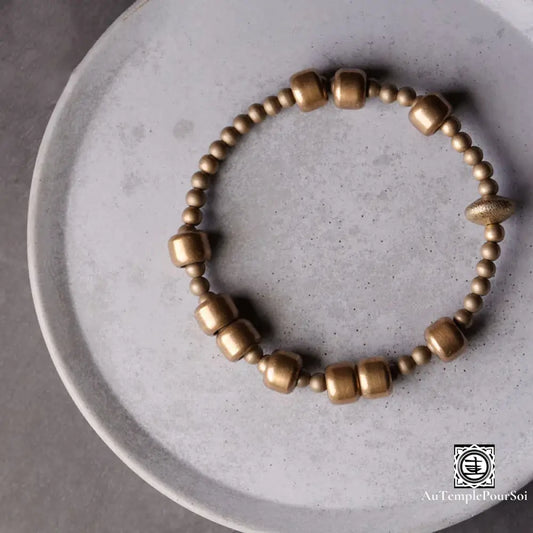 Bracelet Cuivre Unique Punk Rock Mixte Stretch Fait Main Oxidé Cadeau Accessoire Homme Femme bracelet-cuivre