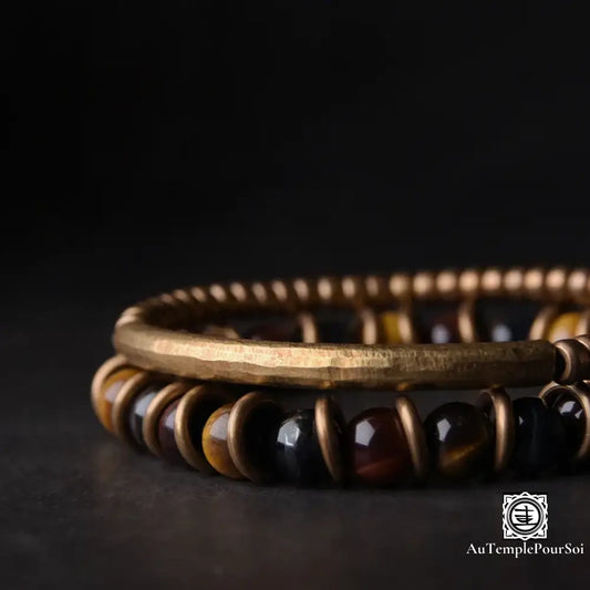 Bracelet en Cuivre avec Oeil de Tigre bracelet-cuivre