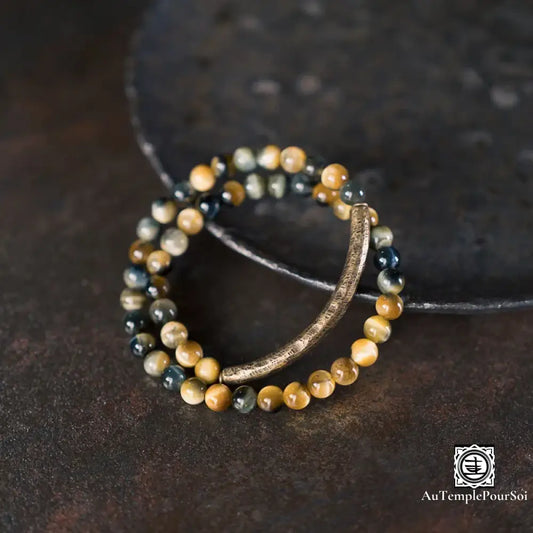Bracelet en Cuivre avec Perles Oeil de Tigre bracelet-cuivre