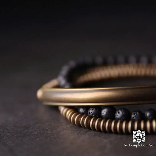 Bracelet en cuivre et Pierres de Lave bracelet-cuivre