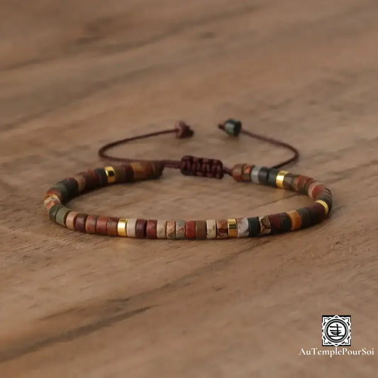 Bracelet En Pierre Naturelle De Jaspe Picasso | Harmonie Et Énergie Créative Bracelet