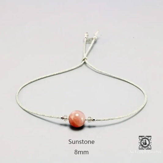 Bracelet Fin En Pierre Naturelle Et Argent 925 | Élégance Minimaliste Énergie Spirituelle