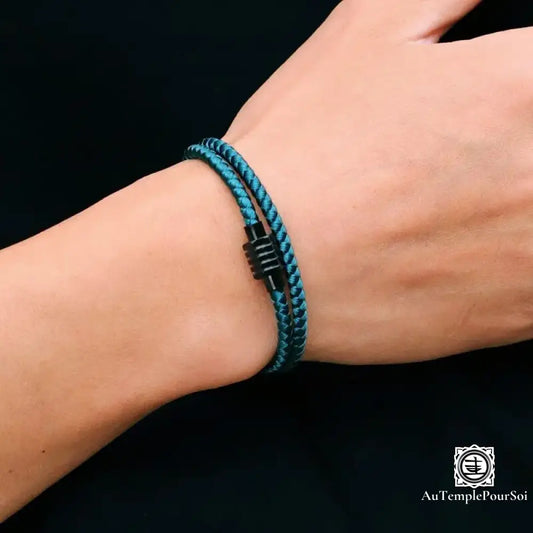 Bracelet Homme Double Couche avec Corde