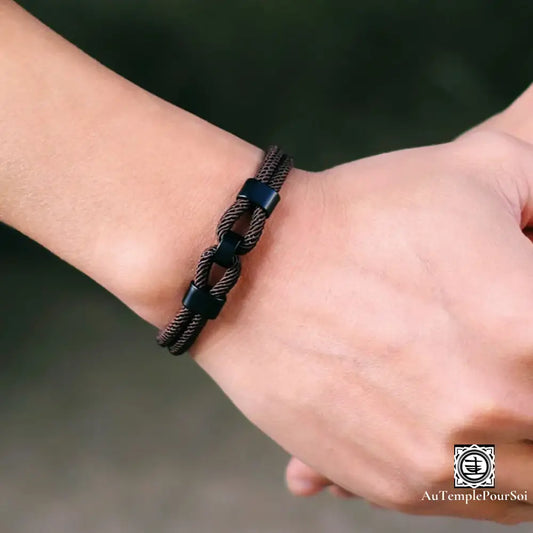 Bracelet Homme Magnétique en Corde Nautique