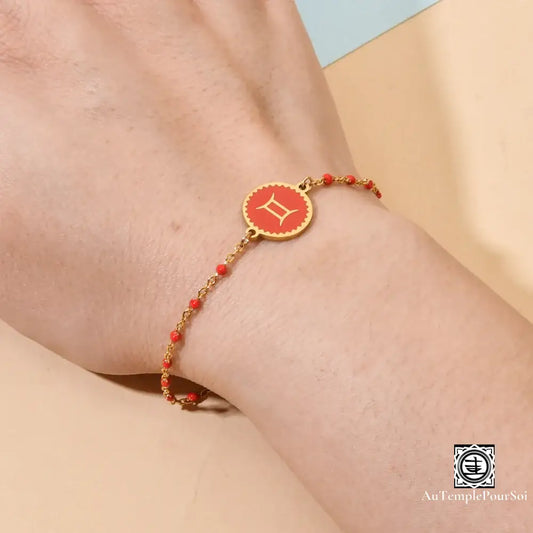 Bracelets Zodiaques En Zircon Et Or 18K - Élégance Signification Astrologique Bracelet-Zodiaque