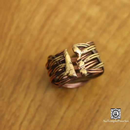 ’Caresse D’harmonie’ - Bague En Cuivre Tressé Bague - Tibet