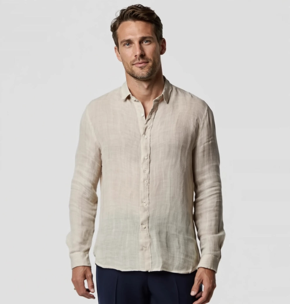 Pack 3 Chemises Lin "Sable Fin"