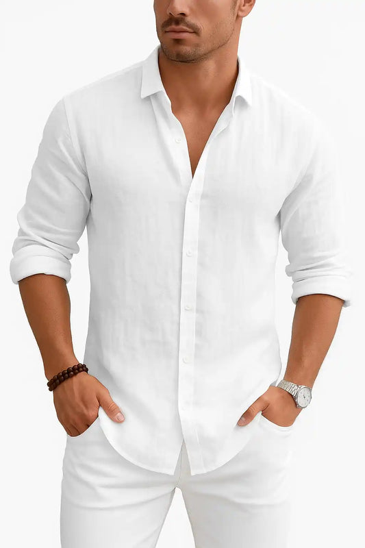 "L'Unique" Chemise Casual en Lin - Confort et Style