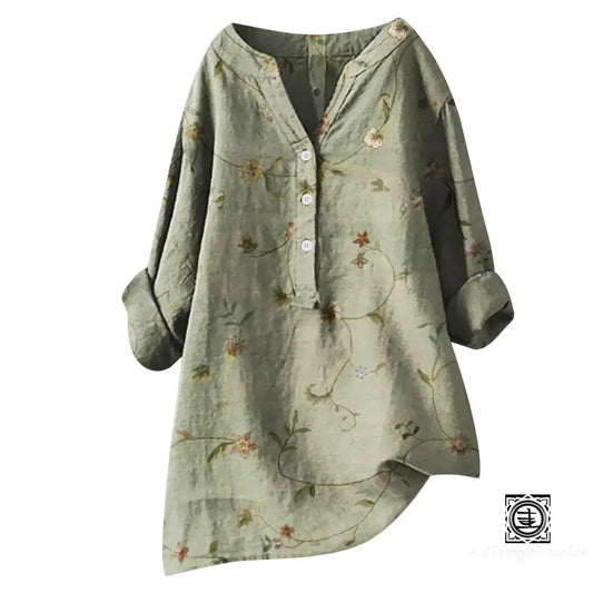 Chemisier Femme Haut De Gamme – Lin & Fleurs Cerisier