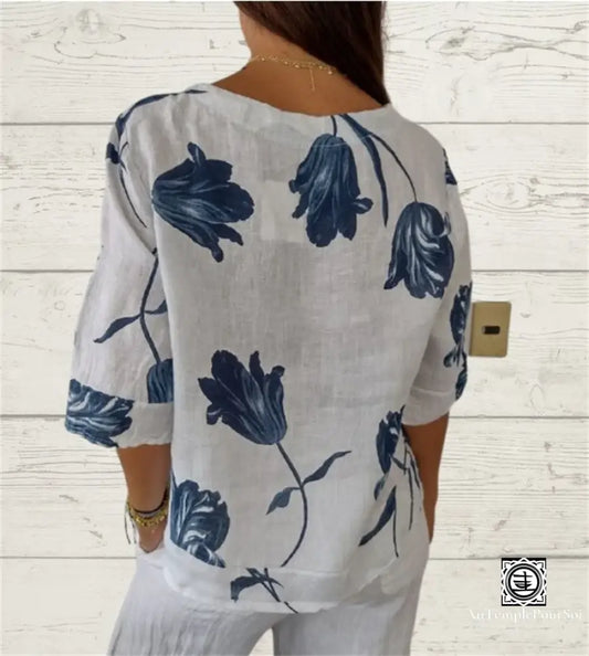 Chemisier Haut De Gamme Femme En Lin – Élégance Naturelle