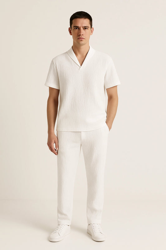 "Élégance Nocturne" Ensemble Chemise et Pantalon pour Homme - Classique et Contemporain