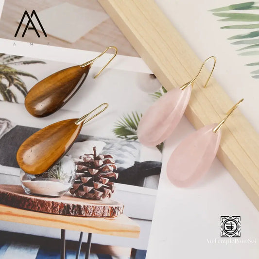 Gouttes Célestes - Boucles D’oreilles Pierres De Vision Boucle - Oreille