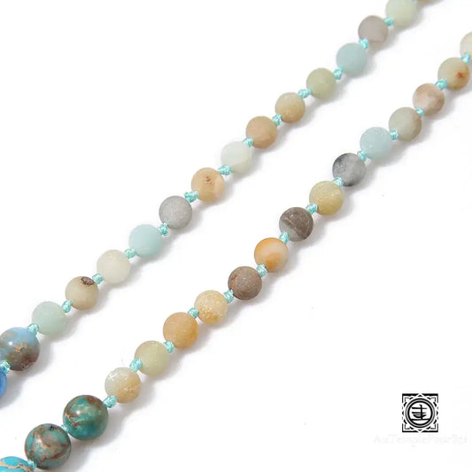Mala ’Perles De Stabilité Et Confiance En Soi’ Perles D’amazonite Variscite