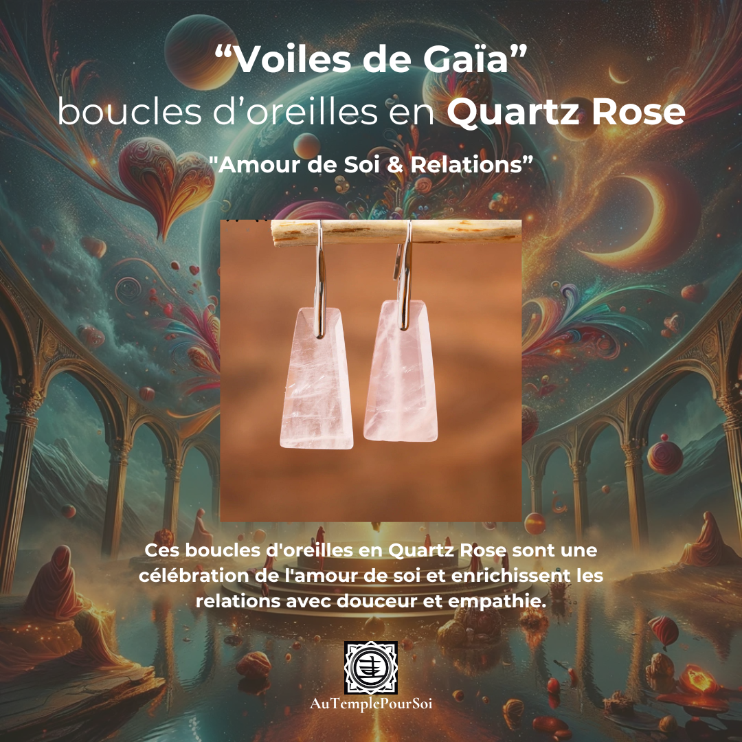 Coffret 3 Bijoux Amour et Compassion : Rhodonite, Kunzite, Quartz Rose