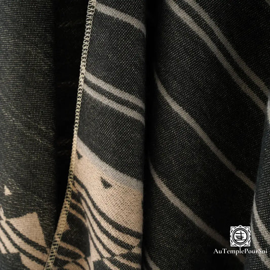 Poncho Éthnique À Franges Avec Motifs Géométriques Poncho