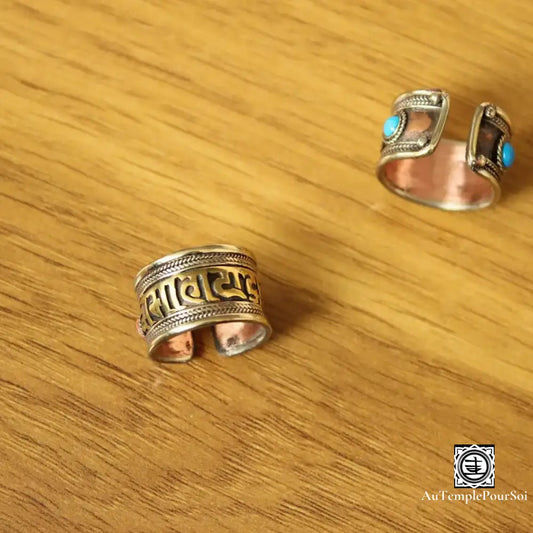 ’Résonance De Lhassa’ - Anneau Mantra En Cuivre Du Tibet Bague - Tibet