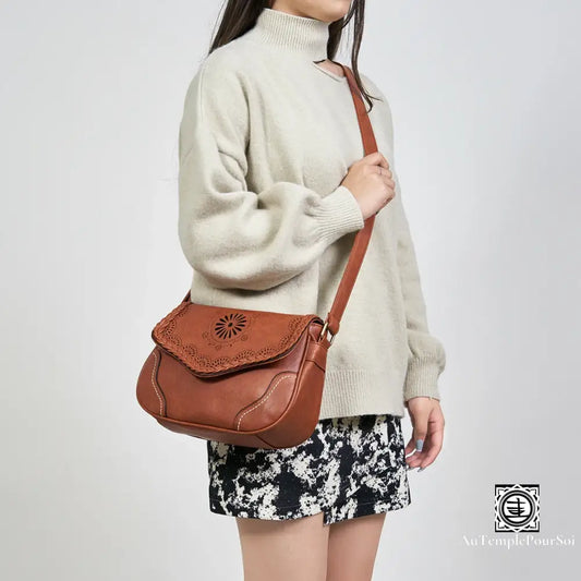 Sac Bandoulière En Similicuir Gravé - Élégance Et Praticité Sac