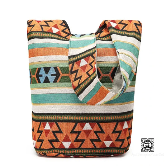Sac Bandoulière Ethnique Bohème - Motifs Géométriques Colorés Sac