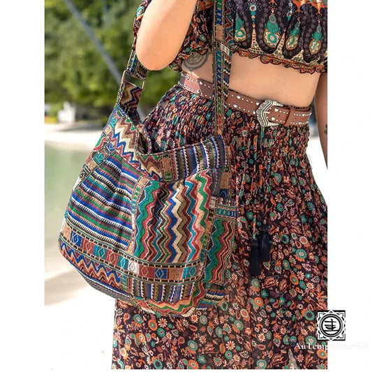 Sac Bandoulière Ethnique Tissé - Élégance Bohème Sac