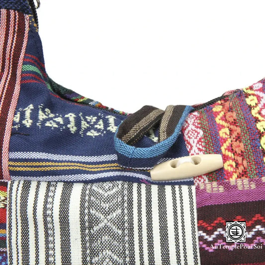 Sac Bandoulière Patchwork Ethnique - Style Bohème Unique Sac