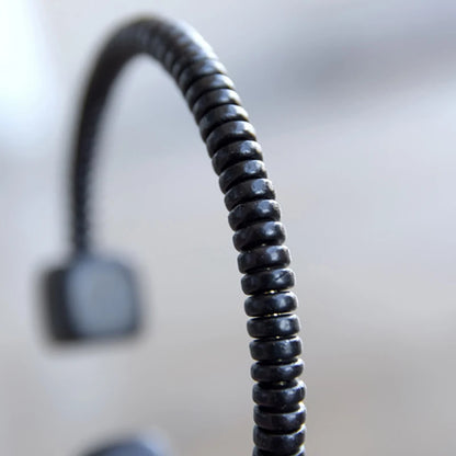 Bracelet Jonc Ouvert en Bois d'Ébène – Minimaliste et Ajustable, Homme et Femme