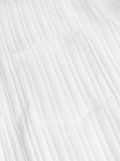 "Takumi"  Chemise homme en coton | Manches courtes, coupe droite et élégance minimaliste