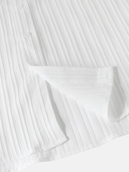 "Takumi"  Chemise homme en coton | Manches courtes, coupe droite et élégance minimaliste