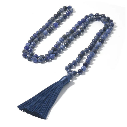 Mala "Équilibre de l'Esprit et du Corps" 108 perles de Sodalite et Lapis Lazuli