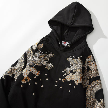 Sweat à Capuche Brodé Japonais