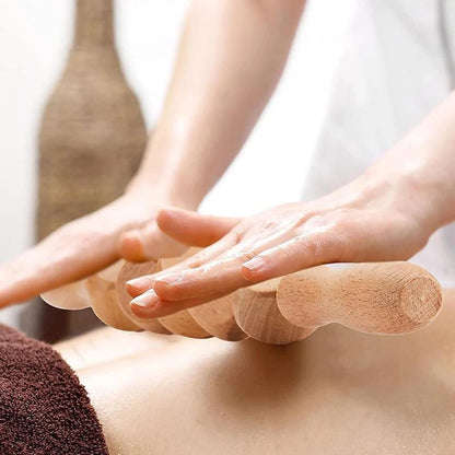 Rodillo Revitalizante "Wood Wave" - ​​Masaje Gua Sha