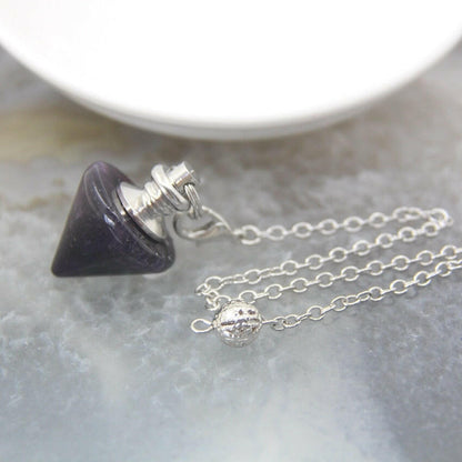 Natural Stone Conical Pendulum for Divination Dowsing Cone Shape Fortune Pendants Pink Crystal Bullet Quartz Jewelry 