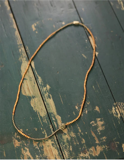 Bracelet Multirang Ultra-Fin Noyaux d'Olive et Vajra – Bijou Zen Tibétain 3 mm