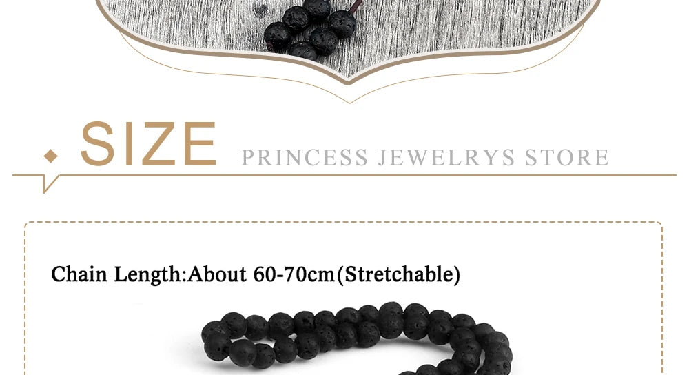 Mala 108 Perles Pierre de Lave Volcanique – Méditation Yoga