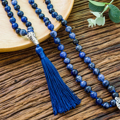 Mala "Équilibre de l'Esprit et du Corps" 108 perles de Sodalite et Lapis Lazuli