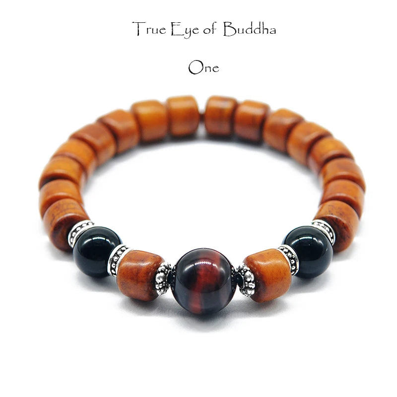 Bracelet Tibétain en Os de Yak et Oeil de Tigre – Porte-Bonheur et Protection